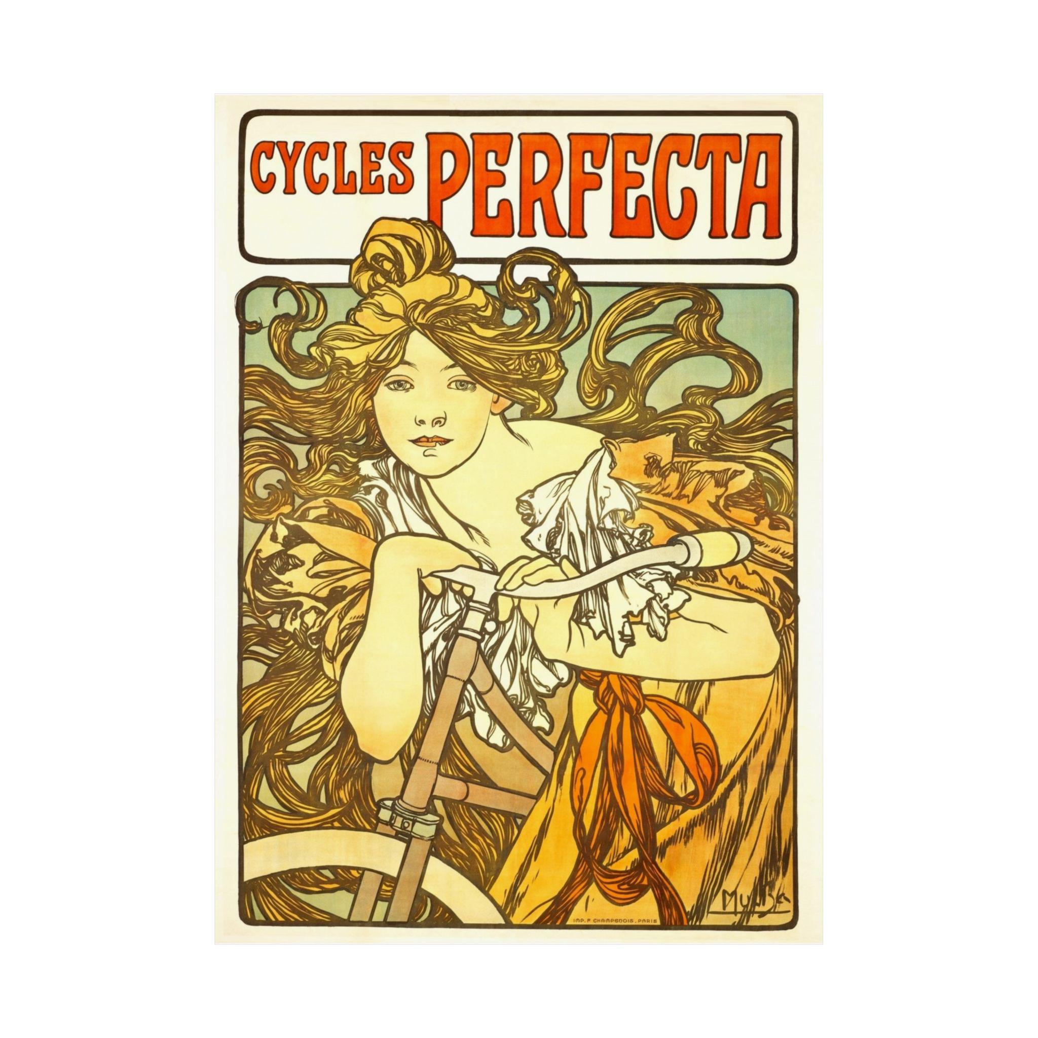 Affiche Vintage Cycles Perfecta – Décor Mural Vélo Rétro Pour Salon Ou Bureau