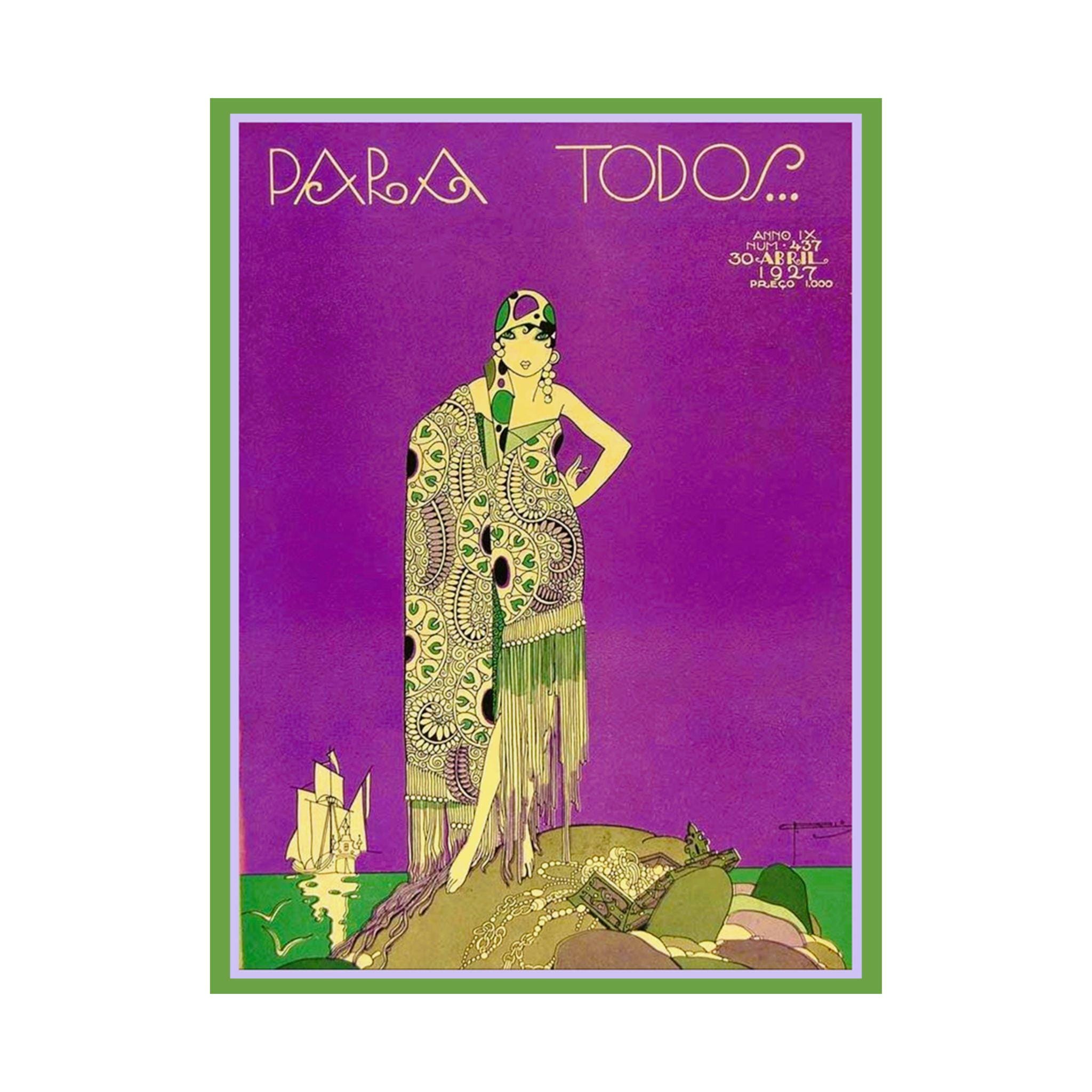 J. カルロス アールデコ プリント: ブラジル 1920 年代 フラッパー