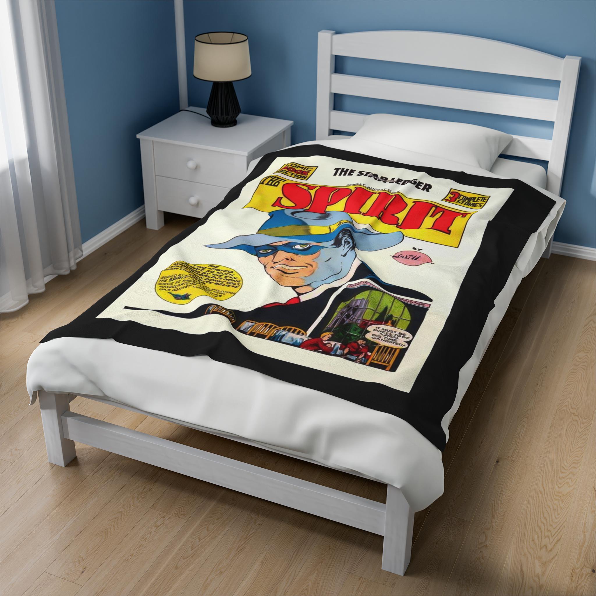 The Spirit Comic Book Cover Plush Throw Blanket - Will Eisner Retro Art ...