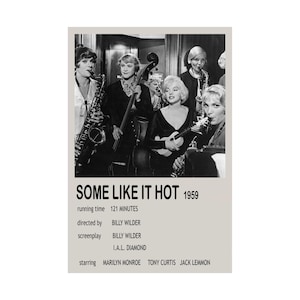 Some Like It Hot 1959 Poster: Marilyn Monroe, Tony Curtis, Jack Lemmon