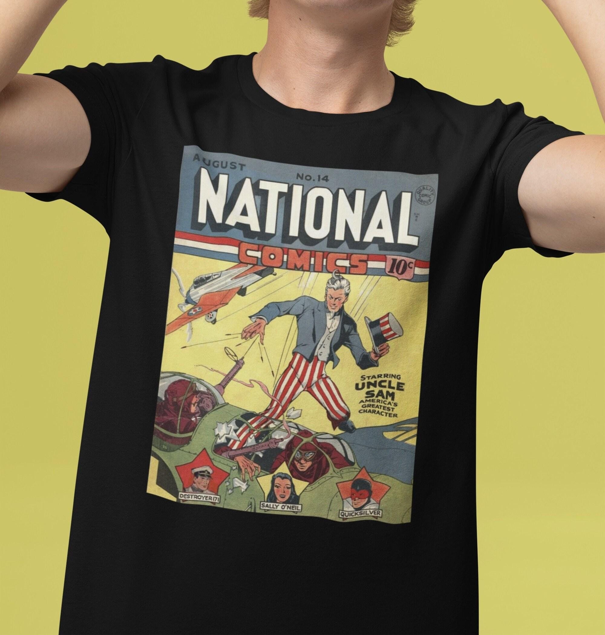 Uncle Sam T-shirt: National Comics 14, Lou Fine Cover Art - Etsy