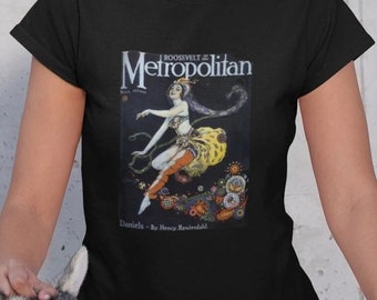 Métropolitaine mars 1916 | T-shirt souple unisexe | art nouveau | art déco | Willy Pogany | génie | deviantart | couverture vintage
