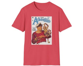 Adventure Pulp Fiction Magazine Cover T-shirt: Retro Monkey