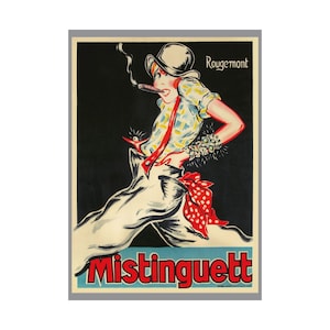 Mistinguett Art Deco Poster: Parisienne Dancer, French Cabaret Print