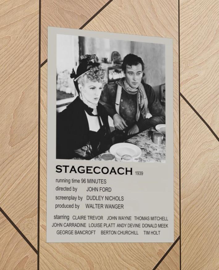 駅馬車 1939年映画ポスター：ジョン・ウェイン西部劇レトロアート