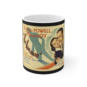 The Thin Man 11oz Mug: Vintage Hollywood Noir, William Powell & Myrna Loy