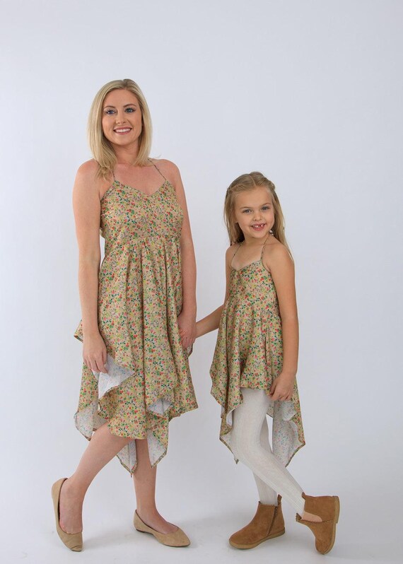 Fun in The Sun Halter Top Shift Matching Dress for Mother & Daughter