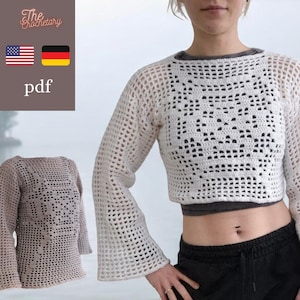 Crochet pattern spider web sweater pullover Halloween crop top filet crochet scary Halloween party pdf spiderweb spooky season