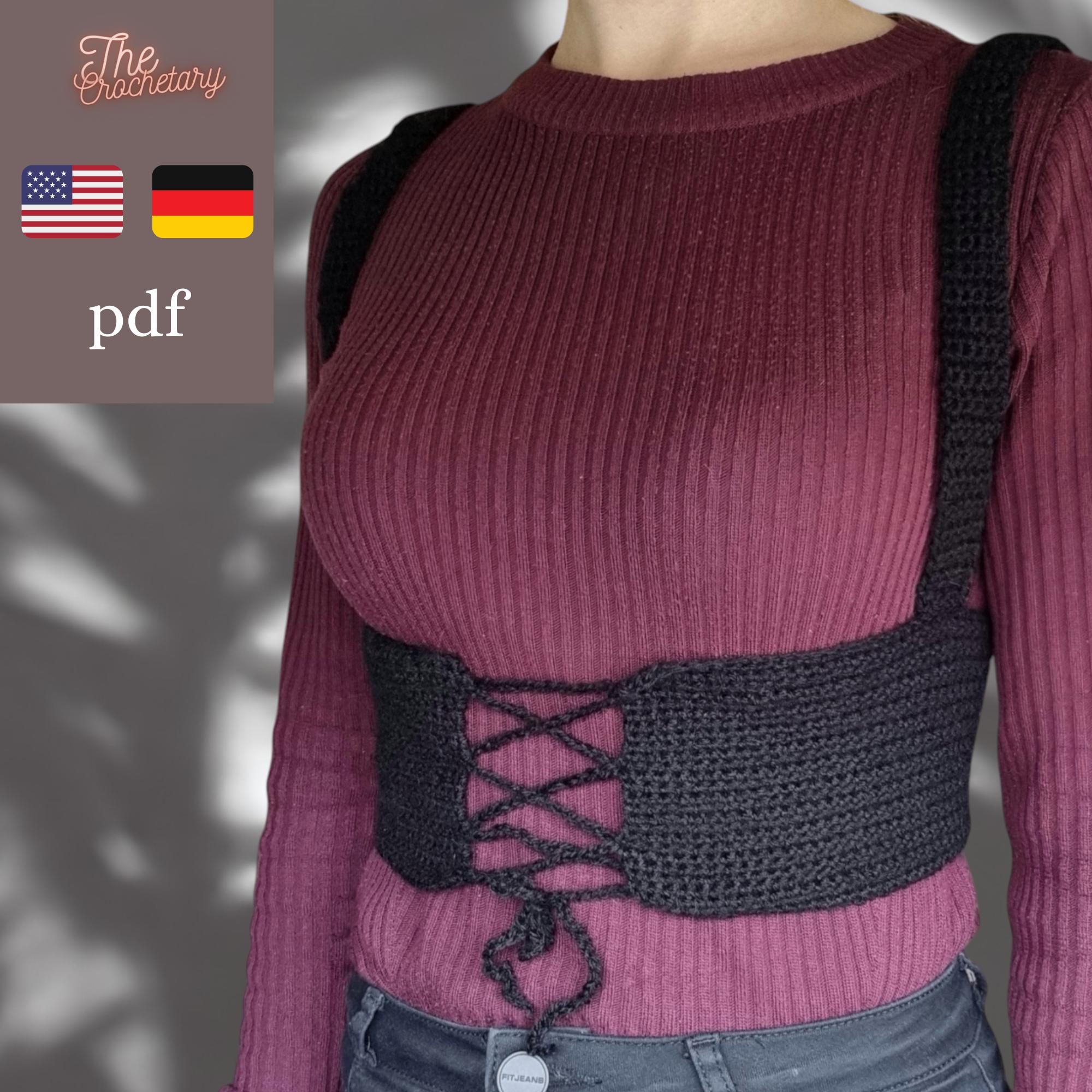 28 Crochet Corset Tops with Granny Squares, Bralettes, and Modesty Panels 27 crochet pattern corsage figure-hugging crochet top corset