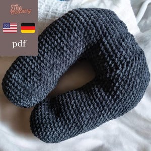 Crochet pattern neck pillow German/English crocheted neck support crochet travel pillow neck pillow crochet pillow