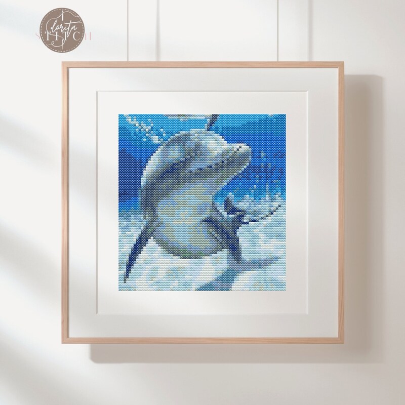 Dolphin Cross Stitch - Etsy