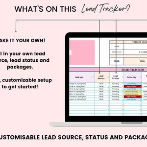 Lead Tracker Google Sheets Spreadsheet for Coaches, Client List ...