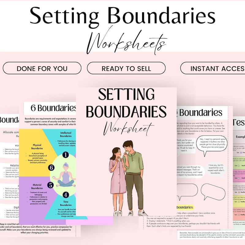 Boundary Worksheets for Teens - Etsy