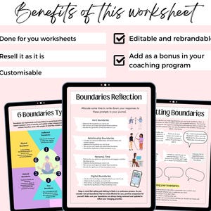Setting Boundaries Worksheets and Workbook for Adults and Teens ...