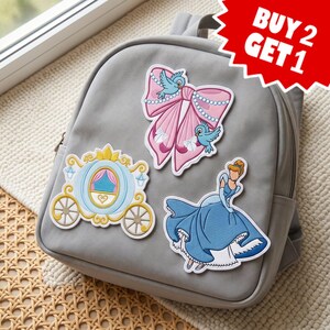 Embroidered Custom Midnight Princess Patches, Theme Park Badge For Hats Backpack, Magical Land Castle Iron On Patch, Back To School Gift