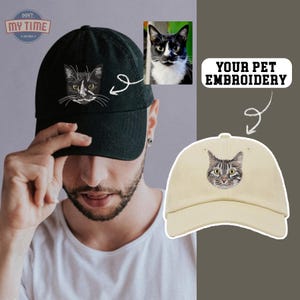 Personalized Pet Embroidered Hat - Custom Dog, Cat, and Animal Designs - Unique Hat for Pet Lovers -  Custom Dog Baseball - Cap Dog Mom Hat