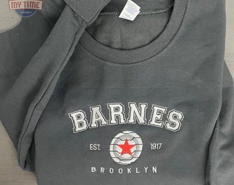 Embroidered Barnes 1917 Sweatshirt - Barnes Custom Unisex Sweatshirt or Hooded Sweatshirt, Vintage Barnes 1917 Crew Neck Shirt