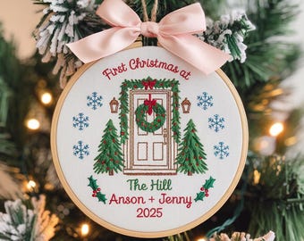 Our New Home Christmas Ornament, Personalized 1st Christmas Ornament, House Address Ornament, First Home Keepsake, First Home Christmas Gift