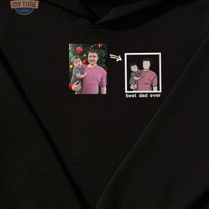 Custom embroidered photo, Embroidered Family Couple Portrait t shirt, Custom embroidered photo sweatshirt, custom embroidered tshirt
