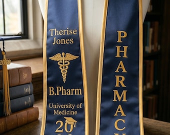 Szata na ukończenie studiów pielęgniarskich, szarfa na ukończenie studiów licencjackich (BSN) i magisterskich (MSN), szal na ukończenie studiów dla klasy 2026