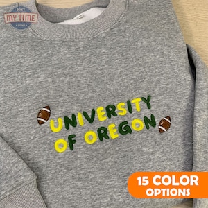 Personalized Embroidered University Sweatshirt, Custom College Sweatshirt, Hoodie or Shirt, College Crew Sweatshirt, High School Hoodie