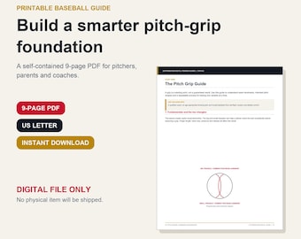Baseball Pitch Grip Guide PDF | 4-Seam, 2-Seam, Cutter, Changeup, Curveball, Slider & Splitter
