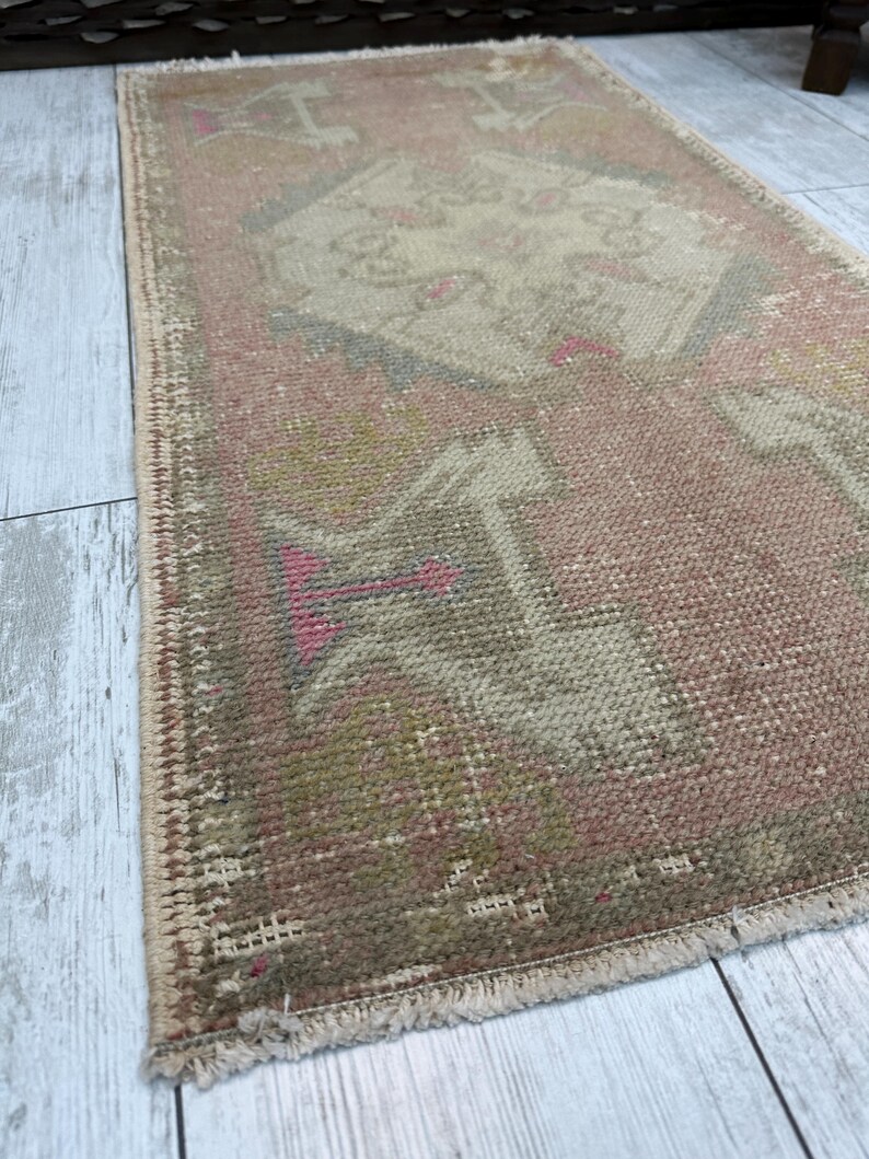 Turkish Mat Rug, Turkish Small Rug, Bath Rug, 1.6x3.1 Ft, Handmade Rug ...