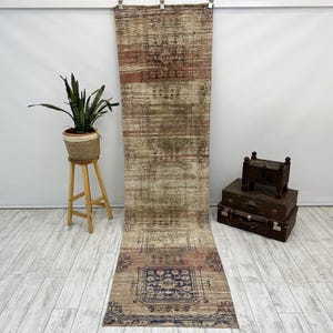 Runner Rug, Vintage Rug, Turkish Rug, Anatolian Rug, Rugs For Stair, 2.7x10.3 ft Orange Rug, Hallway Rugs, Wool Rug, Turkish Runner Rug,
