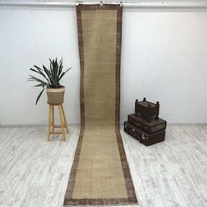 Runner Rug, 2.6x13.1 ft, Handmade Oushak Rug, Runner Rug, Decorative Rug, Kitchen Rug, Unique Rug, Rustic Rug, Oushak Rug, Area Rug,
