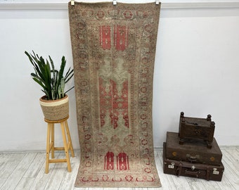 Zeldzaam versleten Turks tapijt, vintage tapijt, keukentapijt, boho-decor tapijt 3,1 x 7,6 ft Turkije tapijt, woonkamertapijt, vloerkleed, vloerkleed,