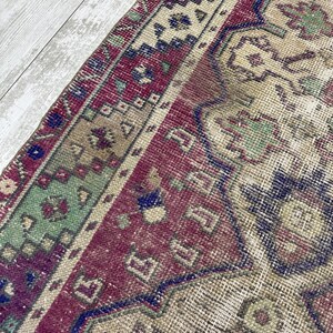 Runner Rug, 3x10.5 ft, Handmade Oushak Rug, vintage Rug, Decorative Rug, Kitchen Rug, Unique Rug, long Runner, Oushak Rug, Area Rug, image 5