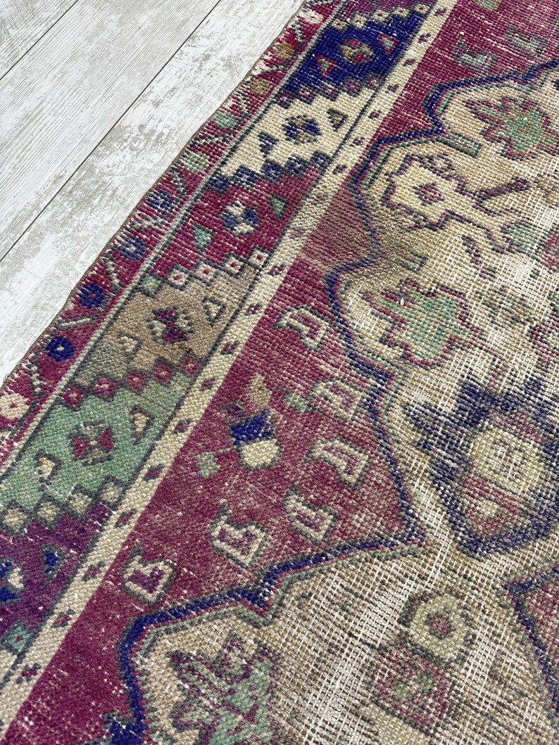 Runner Rug, 3x10.5 ft, Handmade Oushak Rug, vintage Rug, Decorative Rug, Kitchen Rug, Unique Rug, long Runner, Oushak Rug, Area Rug, image 5