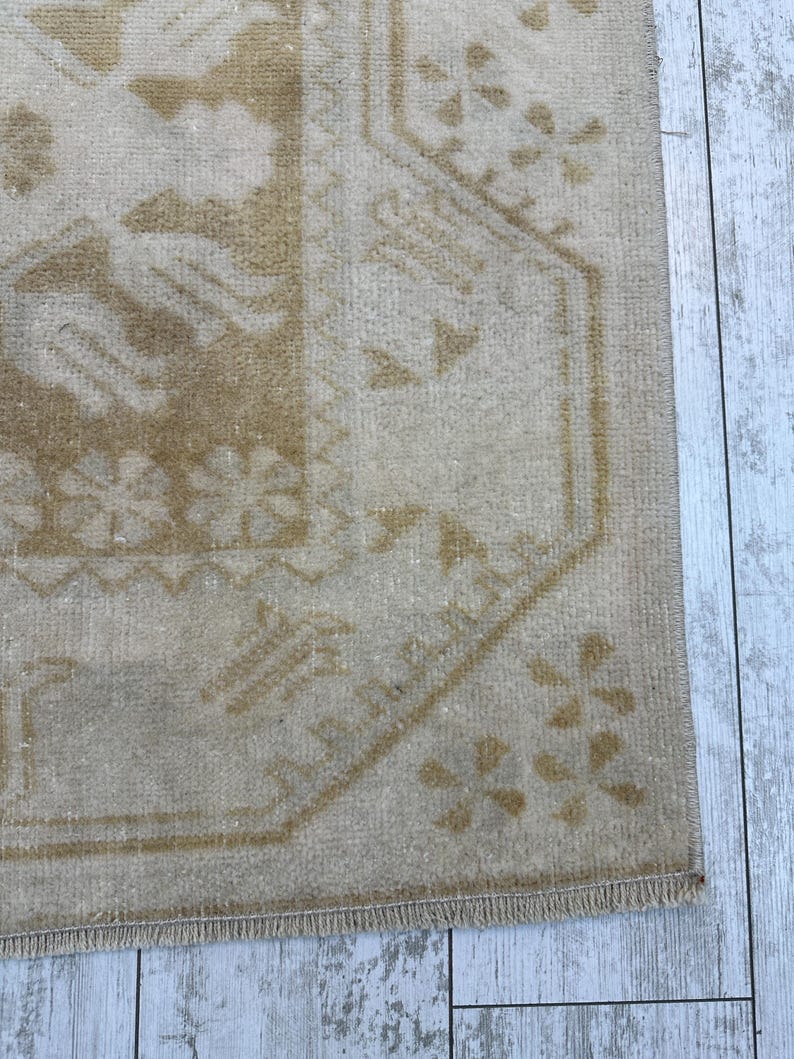 Runner Rug, 2.5x9.5 ft, Handmade Oushak Rug, Runner Rug, Decorative Rug, Kitchen Rug, Unique Rug, Rustic Rug, Oushak Rug, Area Rug, Wool Rug image 5