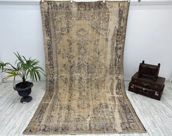 pink large rug, oversize rug, vintage rug, area rug, bohemian rug, living room rug, turkey rug, salon rug, handmade rug, 5.8x9.8 ft