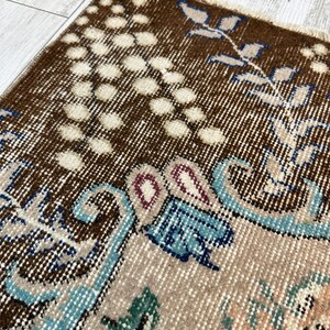 Oversized vintage Turks tapijt – handgeweven wollen tapijt, groot boho-tapijt voor woonkamer, slaapkamer of eetkamer, 7,1 x 9,9 ft afbeelding 8