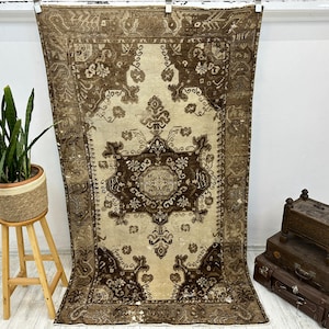 turkish rug, area rug,persian style, boho decor rug, vintage rug, large rug, handmade rug , turkey rug , floor rug , Afghan rug, 4.2x 7.4 ft