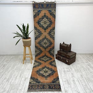 Runner Rug, Very Long Runner, Extra Long Runner, Turkish Rug, Anatolian Rug, Rugs For Stair, 2.7x12.5 FT,  Wool Rug, Turkish Runner Rug,