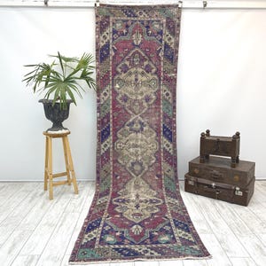 Runner Rug, 3x10.5 ft, Handmade Oushak Rug, vintage Rug, Decorative Rug, Kitchen Rug, Unique Rug, long Runner, Oushak Rug, Area Rug, image 1