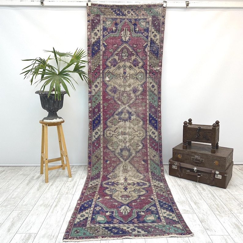 Runner Rug, 3x10.5 ft, Handmade Oushak Rug, vintage Rug, Decorative Rug, Kitchen Rug, Unique Rug, long Runner, Oushak Rug, Area Rug, image 1