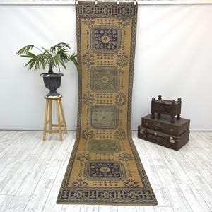 エクストラロング ヴィンテージ ランナーラグ 2.4x19.9フィート 非常に