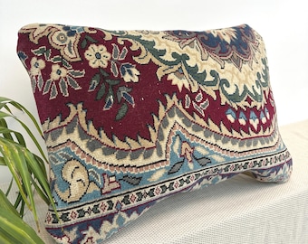 Decorative Throw Pillow,Turkish Rug Pillow, 16x24", Vintage Pillow, Decorative Pillow Cover, Kilim Cushion,Ethnic Pillow, Kilim Pillow