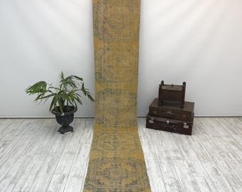 Stair rug, Handmade rug, Turkish rug, Vintage runner rug 2.1x11.6 ft, Runner rug, Hallway rug, Wedding rug, Hallway Wool rug Boho rug