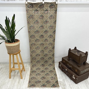 Runner Rug, 2.3x7.8 ft, Handmade Oushak Rug, vintage Rug, checkered Rug, Kitchen Rug, Unique Rug, Rustic Rug, Oushak Rug, Area Rug,