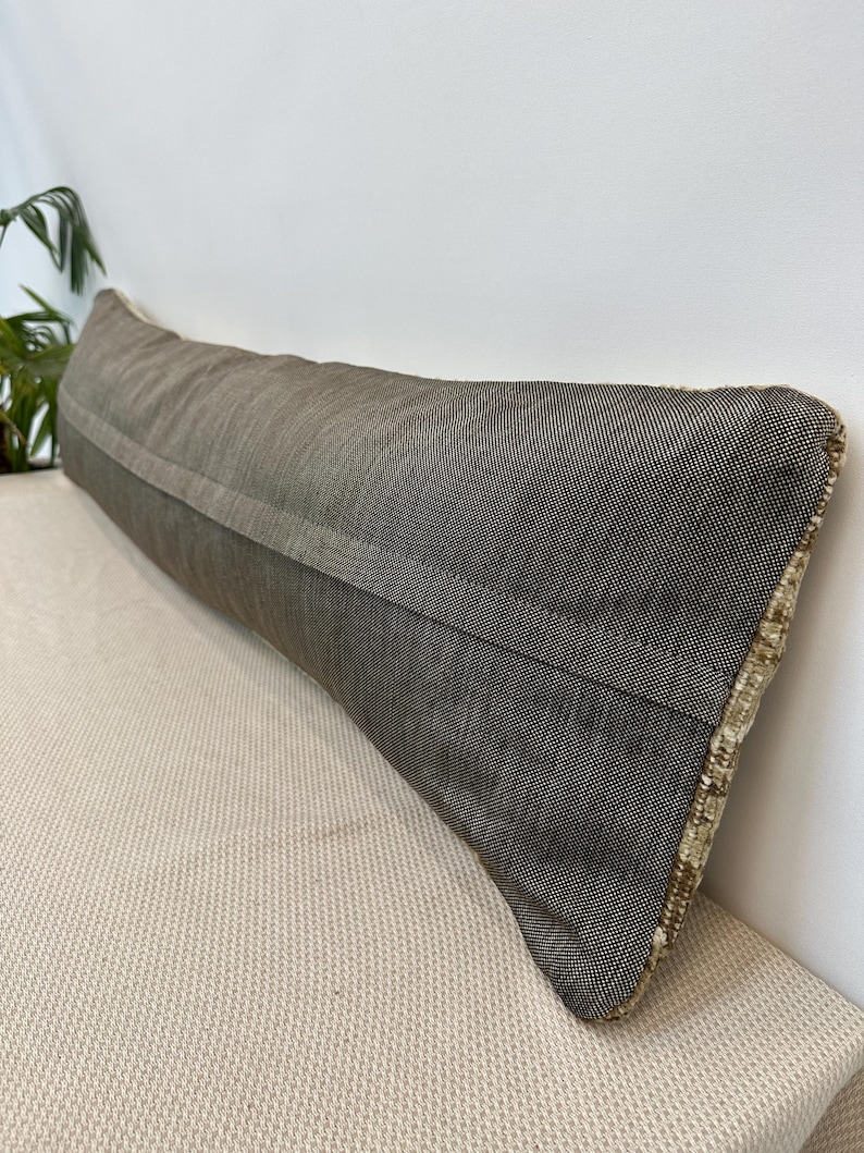 Almohada larga para cama, almohada extralarga, cojín lumbar decorativo, almohada bohemia para cama, funda de almohada corporal, almohada lumbar larga, almohada otomana imagen 10