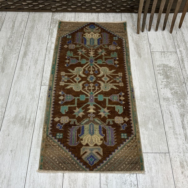 Door Mat Vintage, Door Mat Turkish, Door Mat , 2x3 Turkish Rug,2x3 Vintage Rug,Mini Rug,Door Mat Rug,Small Rug, Handmade Rug, 1.5x3.1 FT