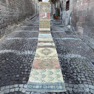 Very Long Turkish Runner Rug 2.6x23.8 ft Vintage Extra Long Stair Runner Rug for Hallway, Narrow Farmhouse and Boho Decor