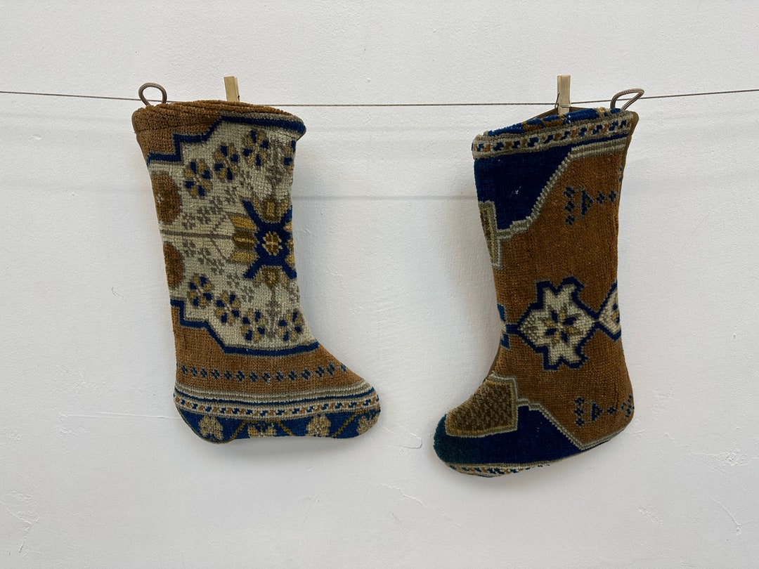 Christmas Stocking Rug Stocking Vintage Stocking Boho Etsy