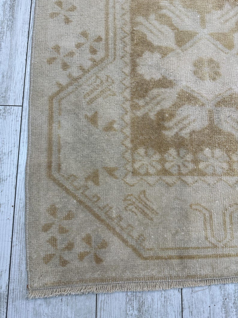 Runner Rug, 2.5x9.5 ft, Handmade Oushak Rug, Runner Rug, Decorative Rug, Kitchen Rug, Unique Rug, Rustic Rug, Oushak Rug, Area Rug, Wool Rug image 4