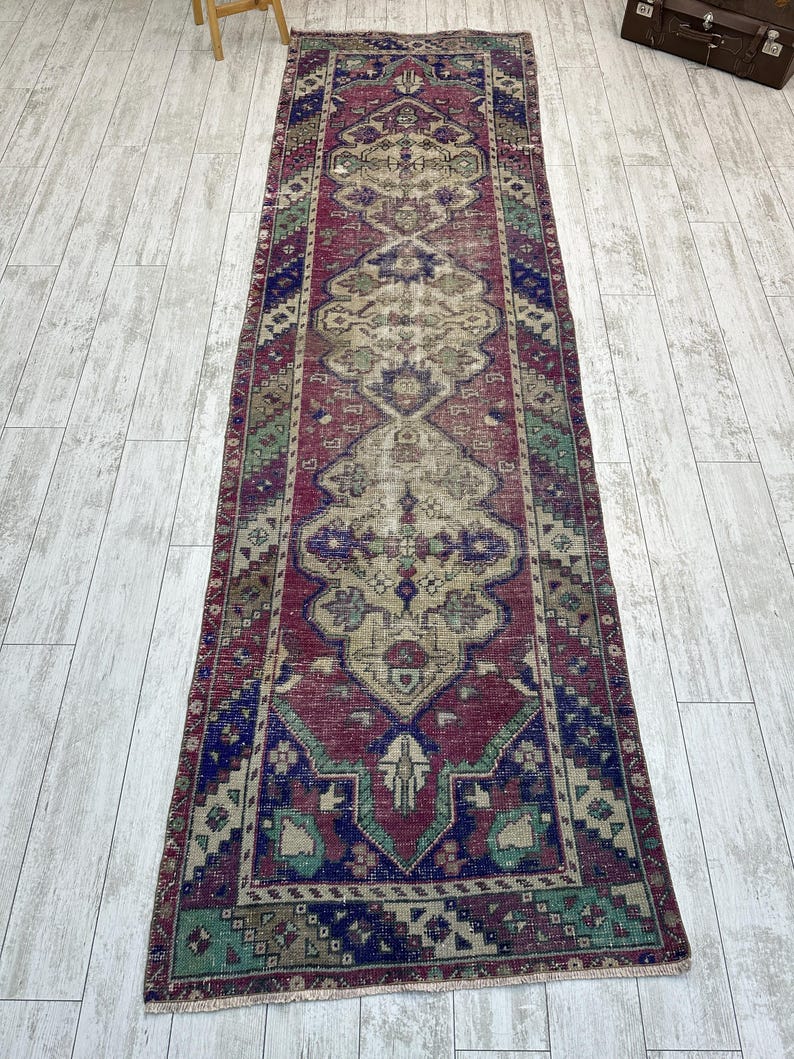 Runner Rug, 3x10.5 ft, Handmade Oushak Rug, vintage Rug, Decorative Rug, Kitchen Rug, Unique Rug, long Runner, Oushak Rug, Area Rug, image 6