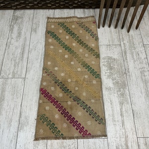 Door Mat Vintage, Door Mat Turkish, Door Mat , 2x3 Turkish Rug,2x3 Vintage Rug,Mini Rug,Door Mat Rug,Small Rug, Handmade Rug, 1.2x2.8 FT